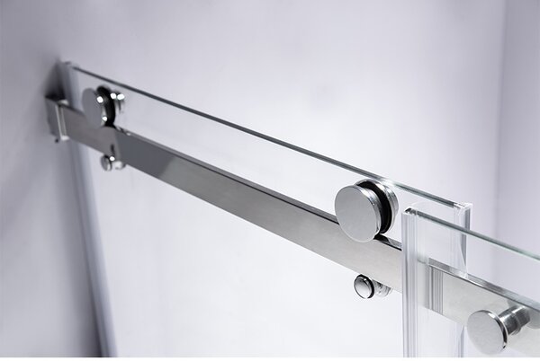 BPS-koupelny Posuvné sprchové dveře HYD-PD03D 120 chrom/transparent pro instalaci do niky + vanička HYD-OSV-SXL03E 120x80 bílá
