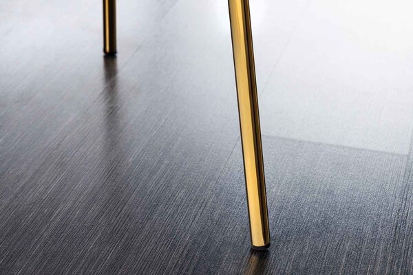 Designová jídelní židle Takuya bílá / zlatá