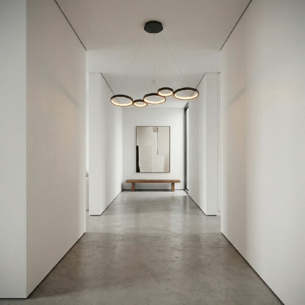 Toolight Rea, ZÁVĚSNÁ STROPNÍ LAMPA APP1923-CP BLACK, OSW-66065