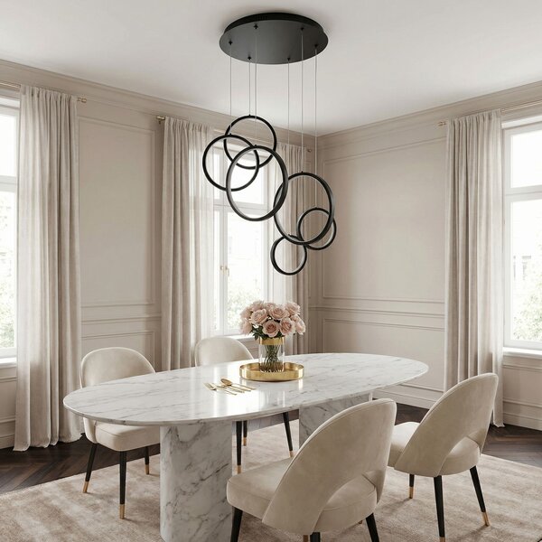 Toolight Rea, ZÁVĚSNÁ STROPNÍ LAMPA APP1921-CP BLACK, OSW-66064