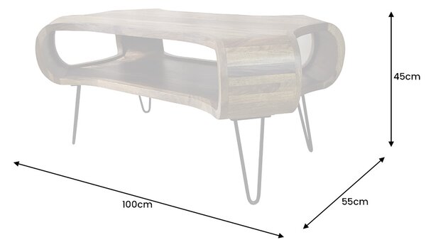 Designový konferenční stolek Lorelei 100 cm Sheesham