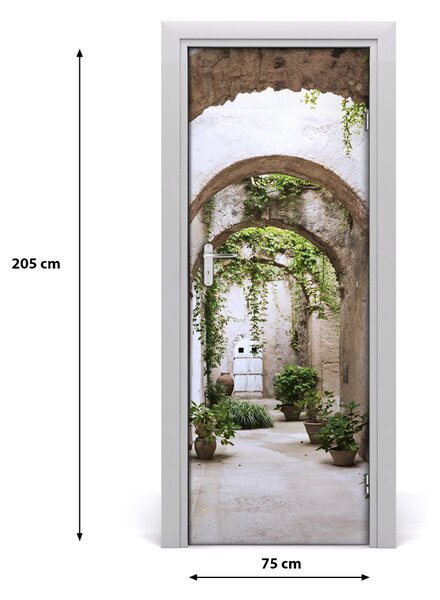 Fototapeta samolepící na dveře ulička arkády 75x205 cm