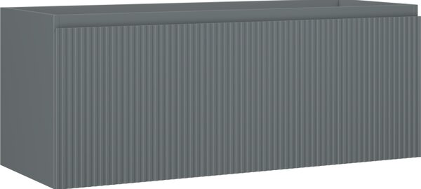 Mexen Rivel, koupelnová skříňka 120 cm, 1 zásuvka, drážkovaná, grafitová matná, 91A20-12047-1-BF66
