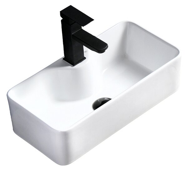 BPS-koupelny Keramické umyvadlo na desku HYD-LA-WH-505 50,5x25 cm, bílé