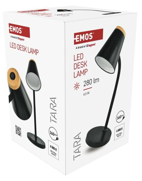 EMOS LED stolní lampa TARA, černá 1538201300