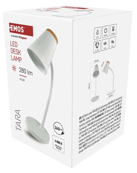 EMOS LED stolní lampa TARA, bílá 1538201400