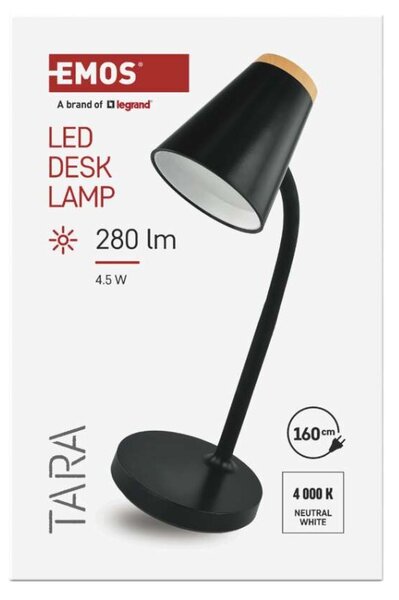 EMOS LED stolní lampa TARA, černá 1538201300