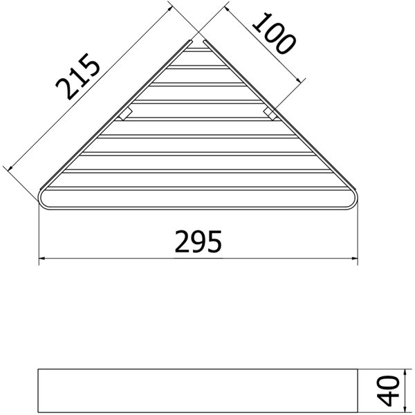 Mexen Evos-C, rohová polička, chromová, 70A8514-00
