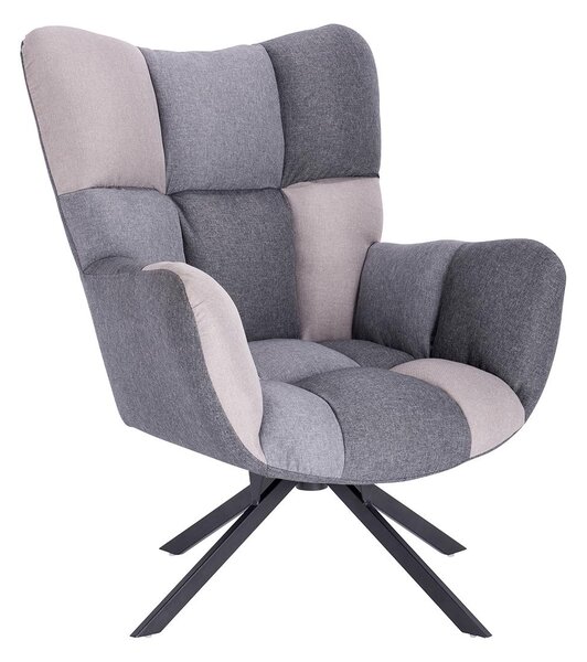 Křeslo Hawaj CL-18030-2 šedá (patchwork)