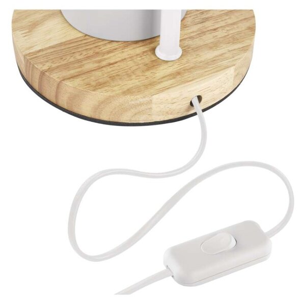 EMOS Stolní lampa POPPY na žárovku E27, bílá 1538201000