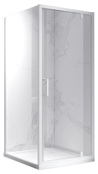 BPS-koupelny Obdélníkový sprchový kout KZ05A WH 90x80 bílá/transparent - bez vaničky