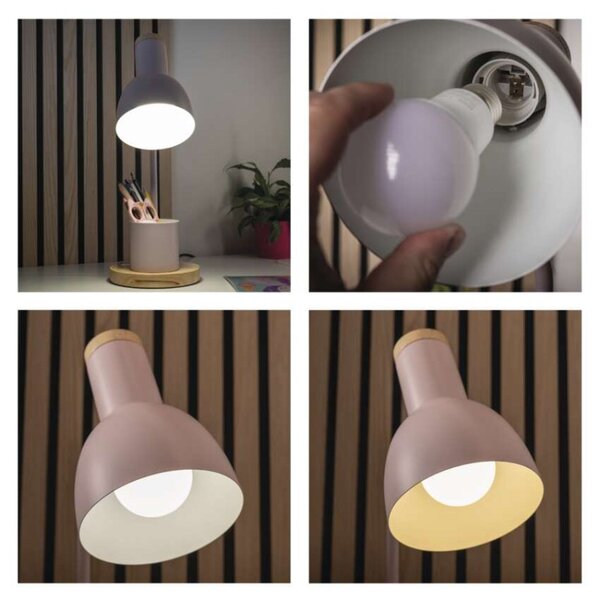 EMOS Stolní lampa POPPY na žárovku E27, růžová 1538201100