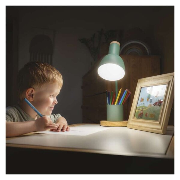 EMOS Stolní lampa POPPY na žárovku E27, zelená 1538201200