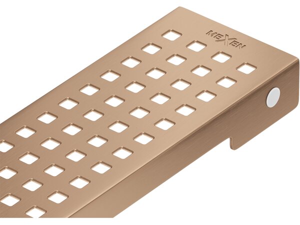 Mexen Flat, lineární podlahový žlab 50 cm, měděná matná, 1C25050