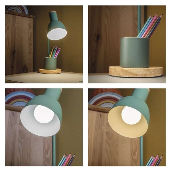 EMOS Stolní lampa POPPY na žárovku E27, zelená 1538201200