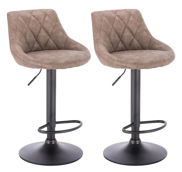 2x Barová židle Hawaj CL-3235 Taupe (šedohnědá)