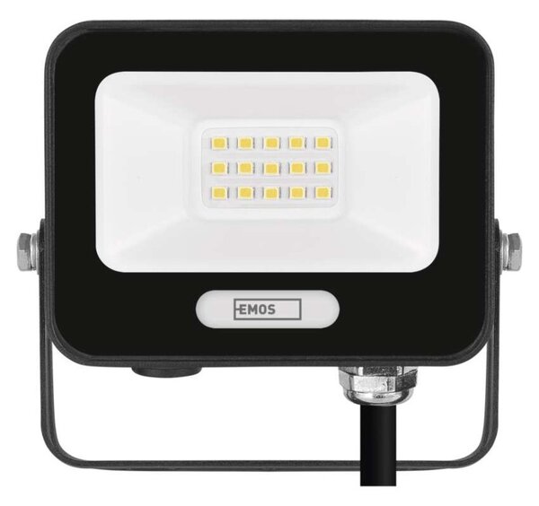 EMOS LED reflektor GLARO 10W, černý, IP65, 1000 lm, neutrální bílá 1531221400