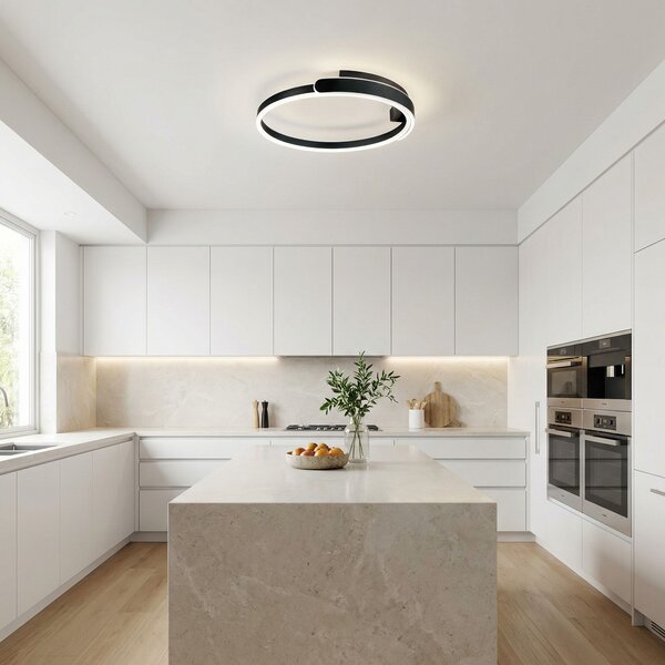 Toolight Toolight, LED stropní svítidlo 50cm, 35W, 4000K, 2000lm, APP1925-C, černá, OSW-66066
