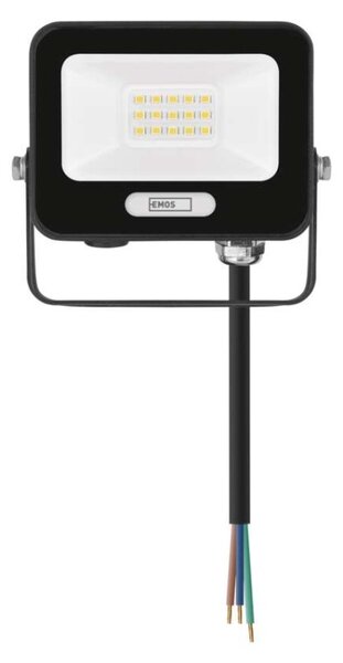 EMOS LED reflektor GLARO 10W, černý, IP65, 1000 lm, neutrální bílá 1531221400