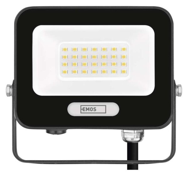 EMOS LED reflektor GLARO 20W, černý, IP65, 2000 lm, neutrální bílá 1531222400