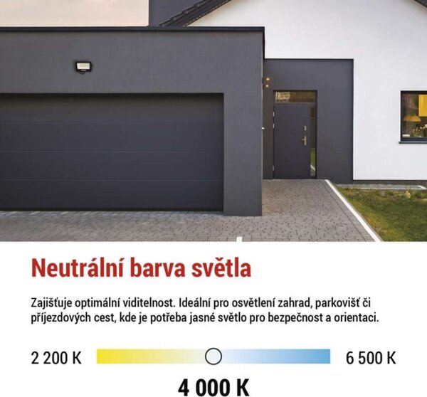 EMOS LED reflektor GLARO 30W, černý, IP65, 3000 lm, neutrální bílá 1531223400