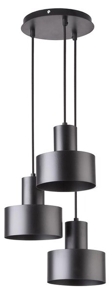 Lustr na lanku RIF 3xE27/60W/230V černá