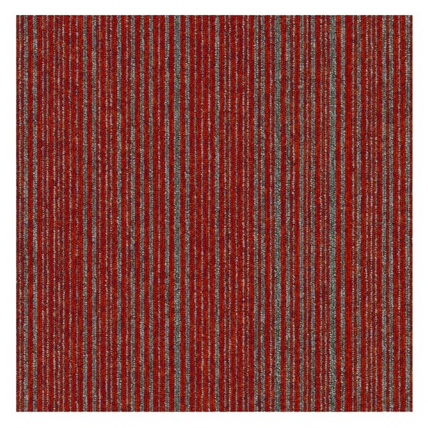 Tapibel, Kobercový čtverec Coral Lines 60380-50 červeno-šedý 50 x 50 cm, chodba / předsíň