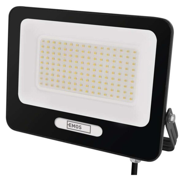 EMOS LED reflektor GLARO 100W, černý, IP65, 10000 lm, neutrální bílá 1531225400