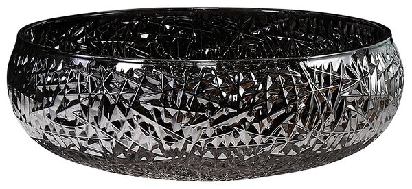 BPS-koupelny Skleněné umyvadlo na desku HYD-BRT4-BL-410 41x12 cm, černé lesk