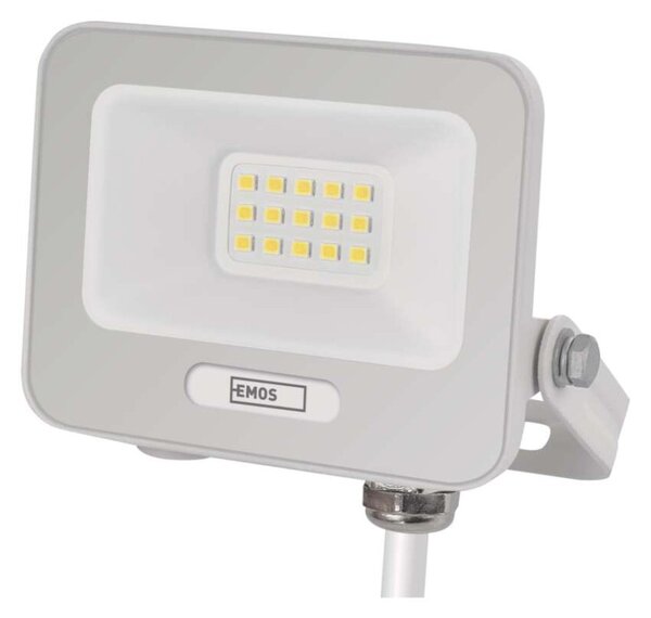 EMOS LED reflektor GLARO 10W, bílý, IP65, 1000 lm, neutrální bílá 1531221401