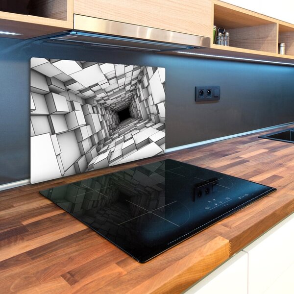 Kuchyňská deska skleněná Tunel z krychlí pl-ko-80x52-f-55216784