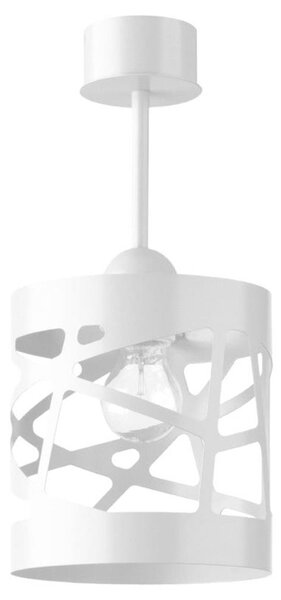 Lustr na tyči MODUL FREZ 1xE27/60W/230V pr. 17,5 cm bílá
