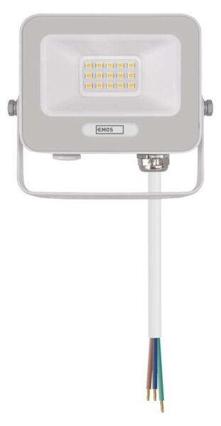 EMOS LED reflektor GLARO 10W, bílý, IP65, 1000 lm, neutrální bílá 1531221401