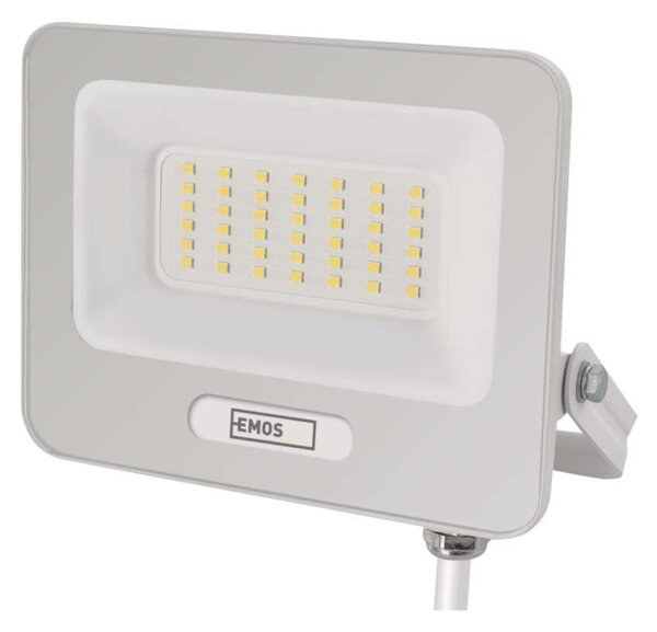 EMOS LED reflektor GLARO 30W, bílý, IP65, 3000 lm, neutrální bílá 1531223401