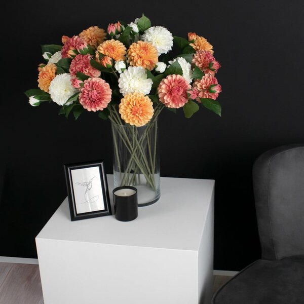 Umělé květiny v sadě 10 ks (výška 62 cm) Dahlia – Restilo