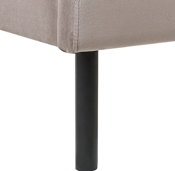 Postel Umělý samet ARETTE 160 x 200 cm Taupe