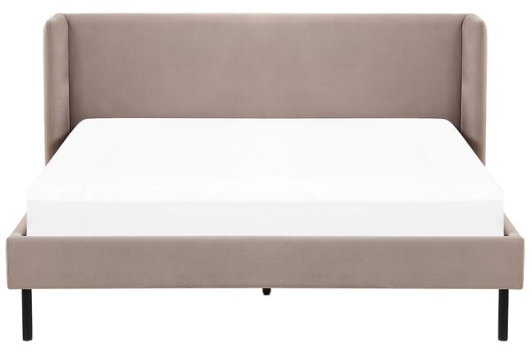 Postel Umělý samet ARETTE 160 x 200 cm Taupe