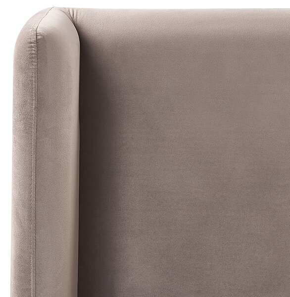 Postel Umělý samet ARETTE 160 x 200 cm Taupe