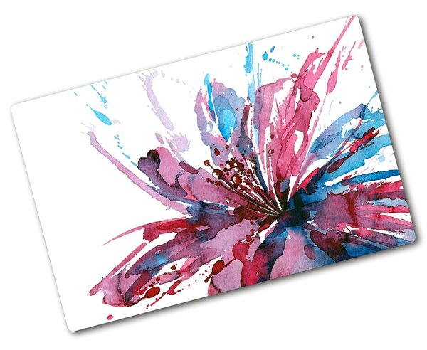 Kuchyňská deska skleněná Abstraktní květ pl-ko-80x52-f-59155055