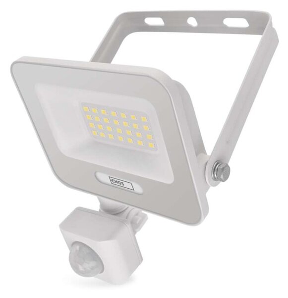 EMOS LED reflektor GLARO s pohybovým čidlem, 20 W, bílý, IP54, 2000 lm, neutrální bílá 1531232401