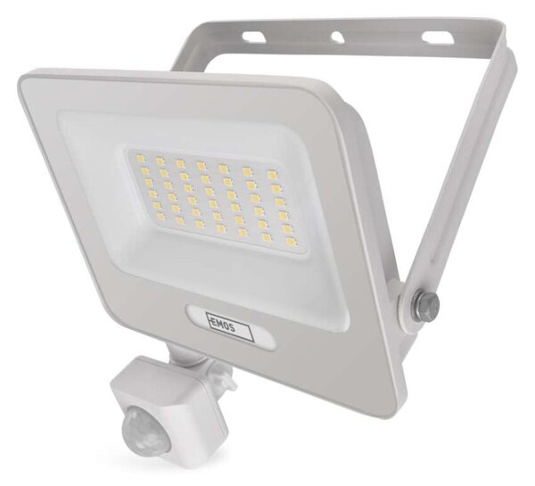 EMOS LED reflektor GLARO s pohybovým čidlem, 30 W, bílý, IP54, 3000 lm, neutrální bílá 1531233401