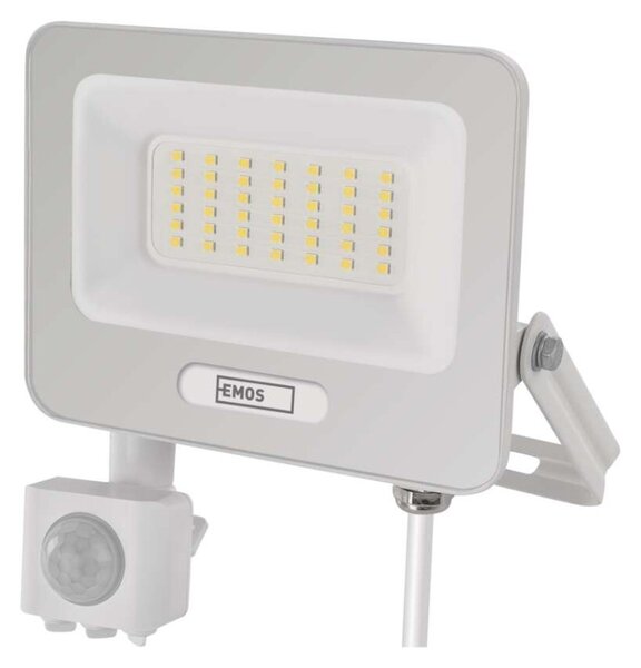 EMOS LED reflektor GLARO s pohybovým čidlem, 30 W, bílý, IP54, 3000 lm, neutrální bílá 1531233401
