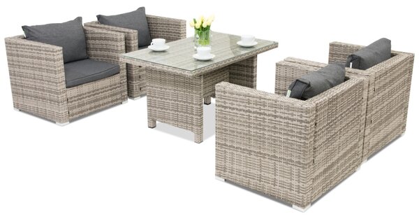 Technorattanový zahradní nábytek Roma Premium 4 Garden Point šedý
