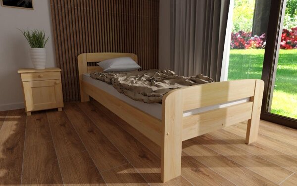 Zvýšená postel z masivu borovice Andula 90x200 cm + rošt ZDARMA