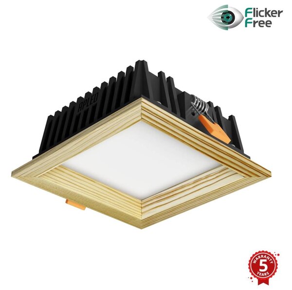 APLED -LED Podhledové SQUARE WOODLINE LED/6W/230V 4000K 12x12 cm borovice masiv