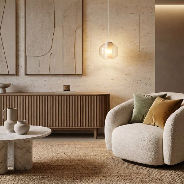 Toolight - závěsné svítidlo MARBLE E27 60W APP908-1CP, imitace mramoru, OSW-06674
