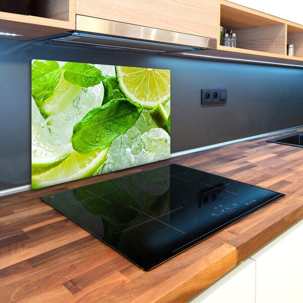 Deska na krájení chleba skleněná Limetka s ledem pl-ko-80x52-f-61933128