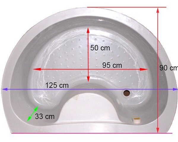 BPS-koupelny Hydromasážní box HYD-Bella 125, 125x90 bez sauny