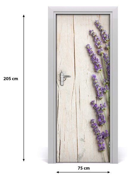 Fototapeta na dveře Levandule dřevo 75x205 cm