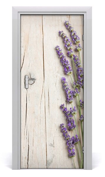 Fototapeta na dveře Levandule dřevo 75x205 cm